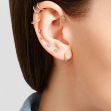 Load image into Gallery viewer, minimalist small huggie hoop earring
