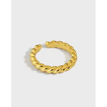 Load image into Gallery viewer, Twisted rope gold ring
