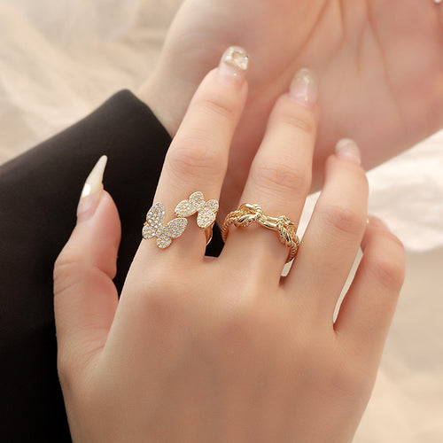 Gold Butterfly Ring 