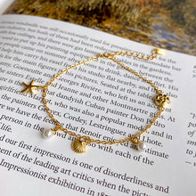 Load image into Gallery viewer, Dainty Gold Charm Beach Bracelet
