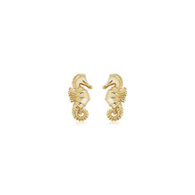 Load image into Gallery viewer, seahorse stud earrings 
