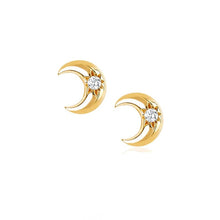 Load image into Gallery viewer, crescent moon earring 
